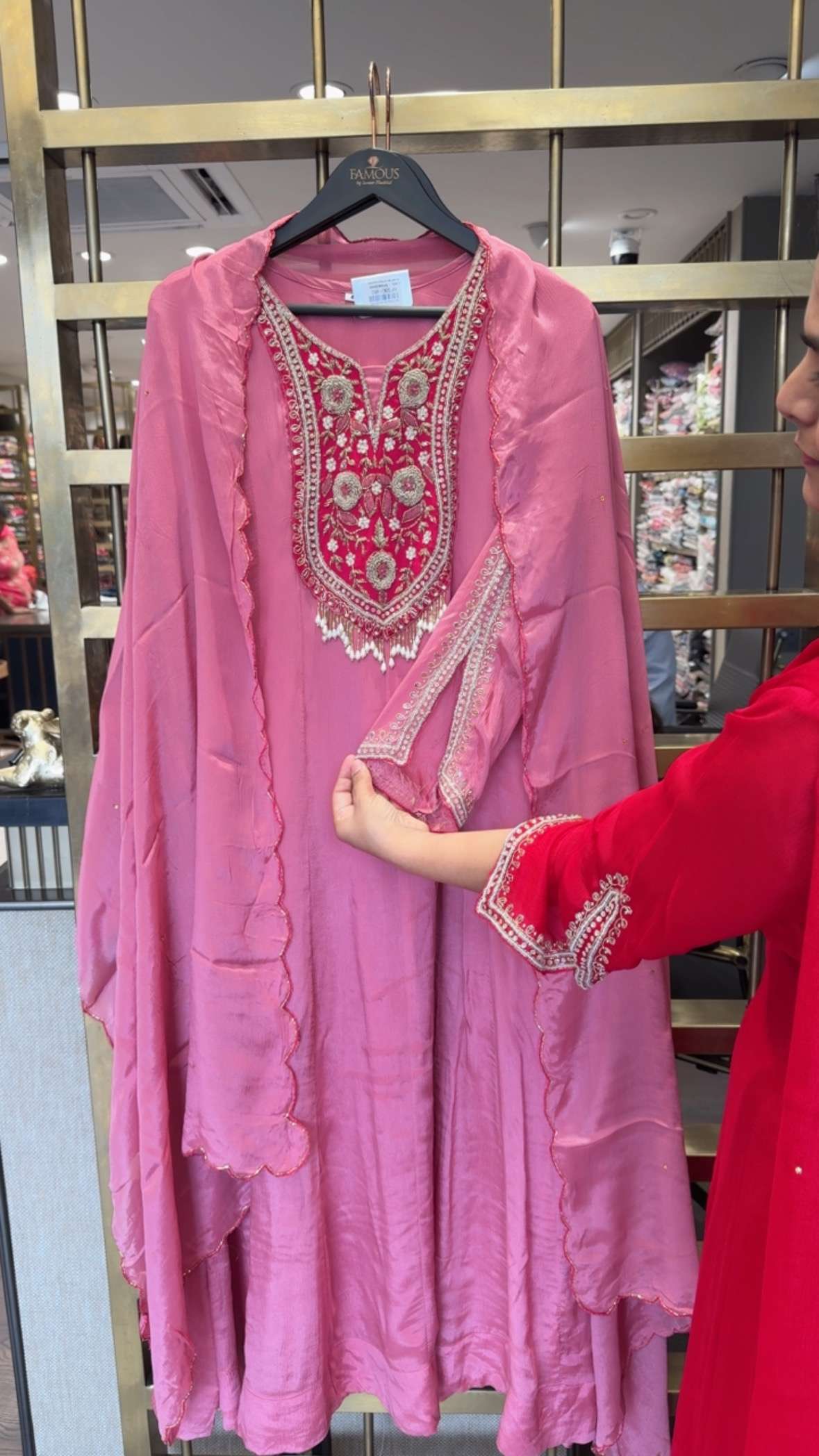 Rose Pink Embroidered Suit